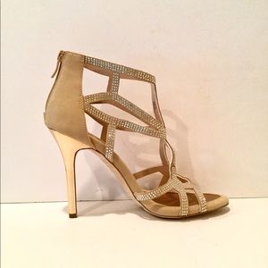 NWT BCBG GENERATION "RENEE" JEWELED CAGE STILETTOS